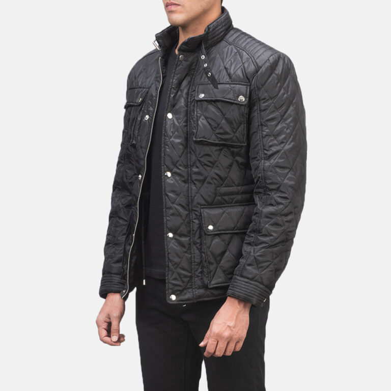 Mens Nelson Black Quilted Windbreaker Jacket_3548-3-1618223348949
